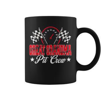 Race Car Birthday Party Racing Family Great Grandma Pit Crew Coffee Mug - Monsterry