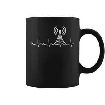 Radio Heartbeat Ham Radio Regalo Operador De Radio Taza de café - Regaloses