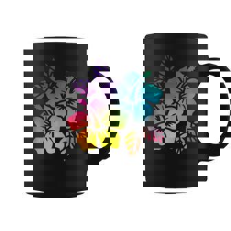 Rainbow Hibiscus Tropical Hawaiian Flower Aloha Surfer Tank Top Coffee Mug | Mazezy