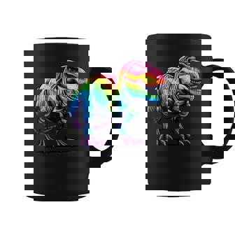 Rainbow T-Rex Dinosaur Lovers Tyrannosaurus Rex Rainbow Coffee Mug - Thegiftio