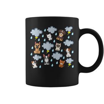 Raining Cats And Dogs Rain English Idiom Pets Puppies Kitten Coffee Mug - Thegiftio UK