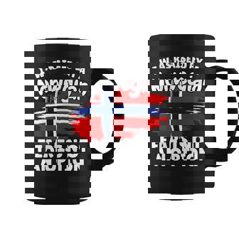 I Was Raised By a Norwegian Norway Flag Son Daughter Coffee Mug | Mazezy