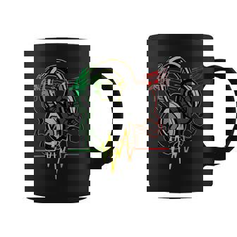 Rasta レゲエ ミュージックヘッドフォン ビンテージ コーヒーマグ - Kawaiitshirt