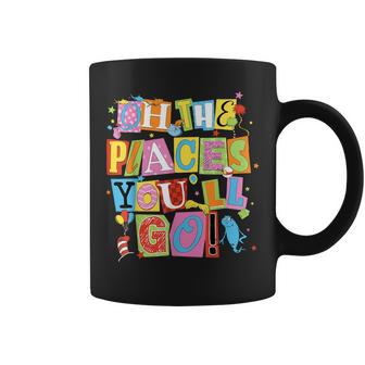 Reading Day Oh Places You Go Doctor Teacher Cat Hat Autism Coffee Mug - Thegiftio UK