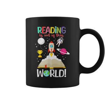 Reading Is Out Of This World Spaceship Astronaut Back School Coffee Mug - Thegiftio UK