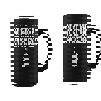 Only Real Men Play The Cello Cellist Orchestra Coffee Mug | Mazezy