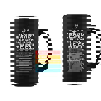 Reasons Why I Missed The Deer Hunting Chart Coffee Mug | Mazezy