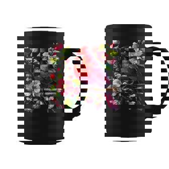 Red Cardinal Floral Cute Birdwatcher Bird Lover Birder Coffee Mug | Seseable CA