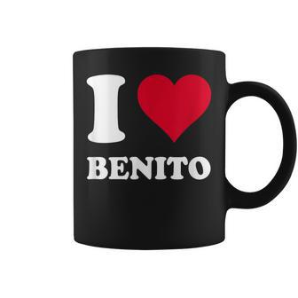 Red Heart I Love Benito Coffee Mug - Monsterry
