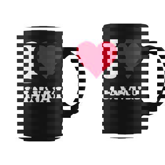 Red Heart I Love Hawai'i コーヒーマグ - Kawaiitshirt