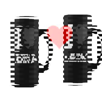 Red Heart I Love Liberia Coffee Mug | Mazezy