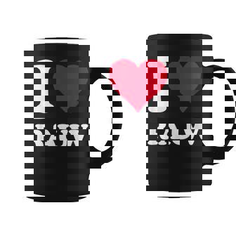 Red Heart I Love Rauw Coffee Mug - Monsterry