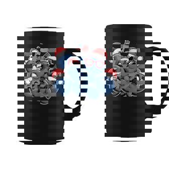 Red White And Blueberries Christmas Freedom Coffee Mug - Monsterry