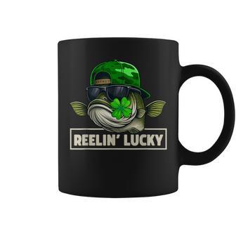 Reelin' Lucky Fishing St Patrick's Day Coffee Mug - Thegiftio