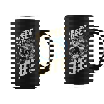 Respect The Bite Fishing Enthusiast Bass Coffee Mug | Mazezy