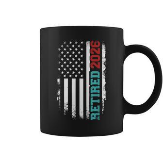 Retired 2026 Us American Flag For Retirement Coffee Mug - Thegiftio