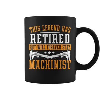 Retired Machinist Legend Retirement Machine Operator Coffee Mug | Mazezy