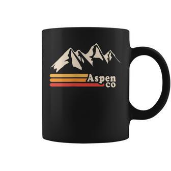 Retro Aspen Co Colorado Mountains Ski Coffee Mug - Thegiftio UK