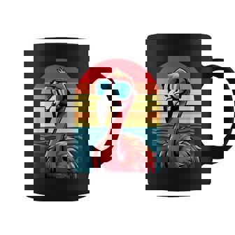 Retro Bird Watching Flamingo Sunglasses Coffee Mug | Mazezy