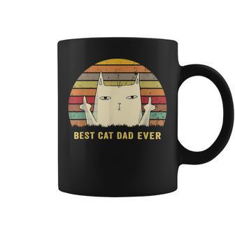 Retro Cat Best Cat Dad Ever Camisaintage Cat Daddy Taza de café - Regaloses