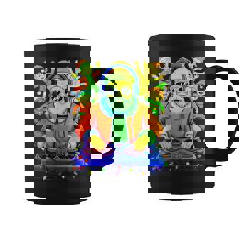 Retro Christmas House Music Santa Dj Techno Rave Edm Xmas Coffee Mug - Seseable