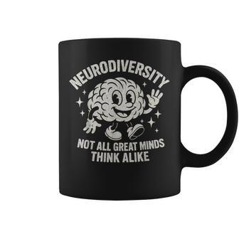 Retro Embrace Neurodiversity Not All Great Minds Think Alike Coffee Mug - Thegiftio UK