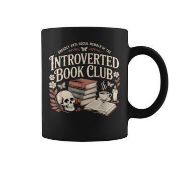 Retro Goth Proud Anti Social Member Of Introverted Book Club Coffee Mug - Thegiftio