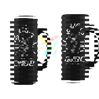 Retro Juggler Juggling Clubs Juggling Is My Cardio Tank Top Coffee Mug | Mazezy