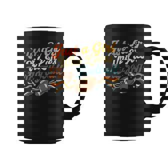 Retro Just a Girl Who Loves Flag Football Cute Sporty Coffee Mug | Mazezy