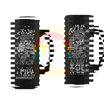 Retro Get In Loser Trouble Ain't Gonna Make Itself Racoon Tank Top Coffee Mug | Mazezy