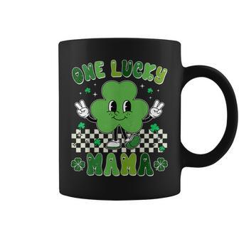 Retro One Lucky Mama St Patrick Day Mom Grandma Coffee Mug | Mazezy