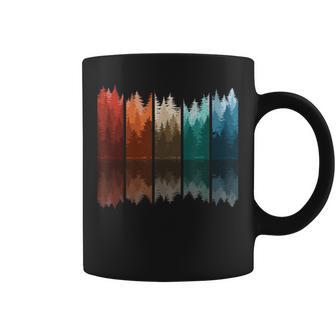 Retro Pine Tree Forest Nature Outdoor Vintage Graphic Men Coffee Mug - Monsterry