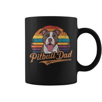 Retro Pitbull Dad Dog Lover Pitbull Lover Hombres Niños Taza de café - Regaloses