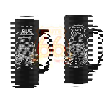Retro Road Trip 66 Lights With Classic Muscle Car Coffee Mug | Seseable UK