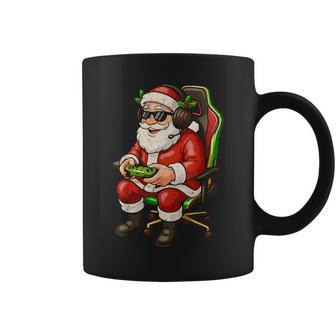 Retro Graphic Santa Play Game Gaming Christmas Xmas Boy Coffee Mug - Monsterry