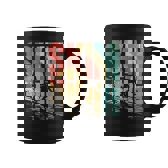 Retro Skimboarding Sunset Vintage Beach Skim Rider Tank Top Coffee Mug | Mazezy