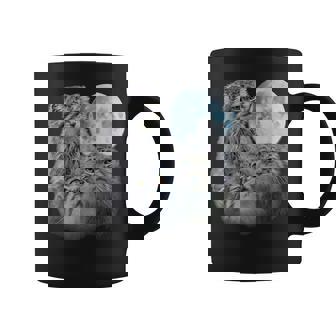 Retro Three Pallas Cats Howling At The Moon Cat Meme Coffee Mug - Thegiftio