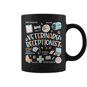 Retro Veterinary Receptionist Vet Receptionist Appreciation Coffee Mug - Thegiftio