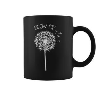 Retro Vintage Blow Me Dandelion Minimalist Graphic Coffee Mug - Thegiftio UK