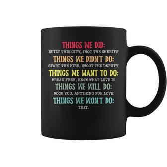 Retro Vintage Things We Did Didn't Want Will Won't Do Coffee Mug - Thegiftio UK