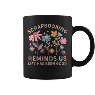 Retro Wildflowers Scrapbooking Reminds Crafter Mom Scrapbook Coffee Mug - Monsterry