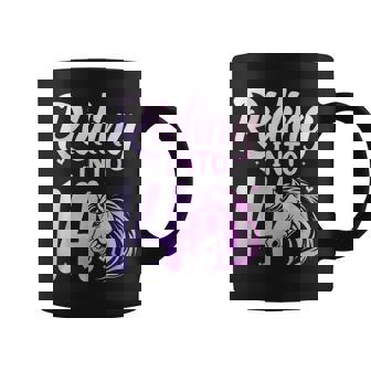 Riding Into 14 Rodeo Western Horse Lover 14th Birthday Coffee Mug | Mazezy