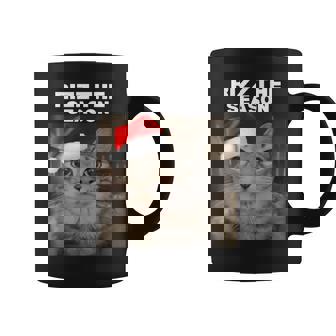 Rizz The Season Christmas Pajamas Cat Meme Brainrot Coffee Mug | Mazezy