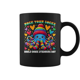 Rock Your Socks World Down Syndrome Day Rainbow Octopus Coffee Mug - Thegiftio UK