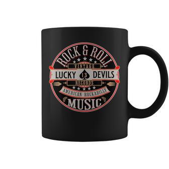 Rockabilly Music Lucky Devil レトロ ヴィンテージ 1950年代ロックロール コーヒーマグ - Kawaiitshirt