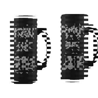 Rockin Since 2014 Classic Rock Year Of Birth Birthday Coffee Mug | Mazezy