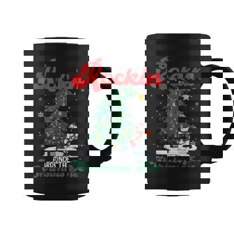Rocking Around The Xmas Tree Snowman Rock And Roll Guitar Coffee Mug - Thegiftio