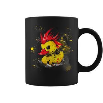 Rubber Duck Watercolor Punk Rock Rubber Duckling Duck Lover Coffee Mug - Thegiftio UK