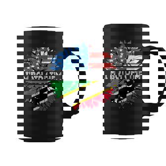 Saint Kitts And Nevis I'm Both Of Them Sunflower USA Coffee Mug | Mazezy