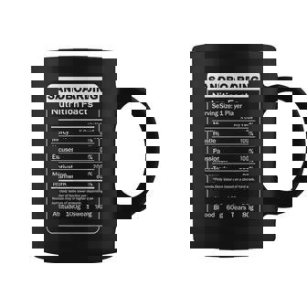 Sandboarding Nutrition Facts Coffee Mug | Mazezy